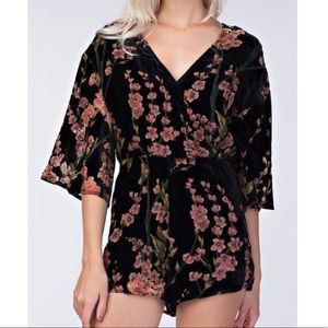 ~5/$100 SALE~ NWT Wild Honey Velvet Romper, large